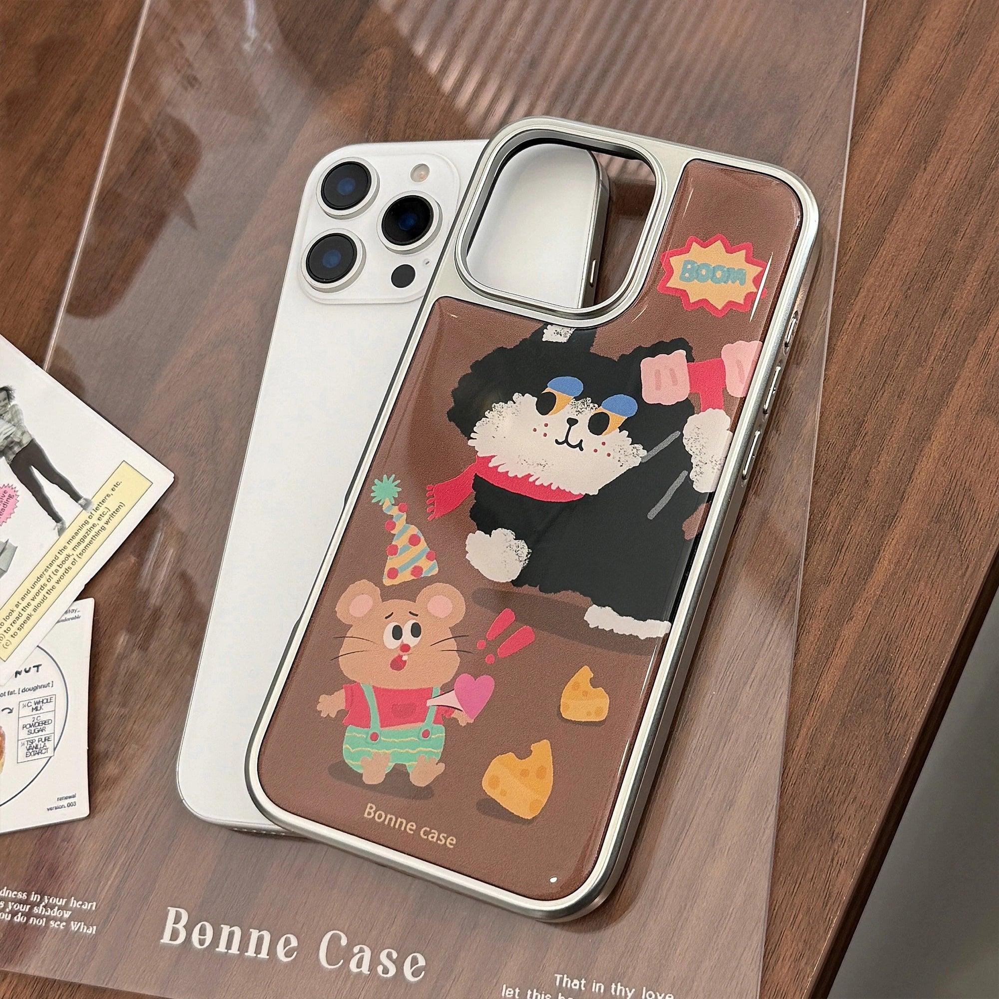Black Cat Whack-a-Mouse - iPhone Case